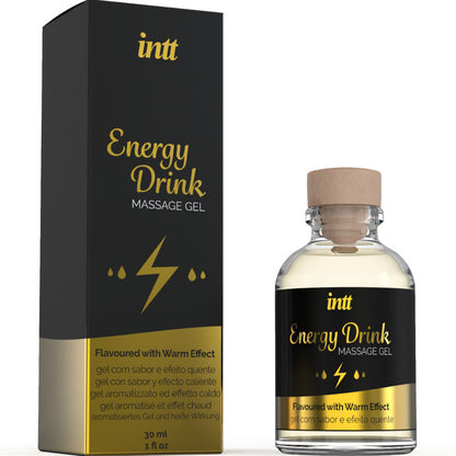 INTT MASSAGE & ORAL SEX - GEL DE MASAJE CON SABOR A BEBIDA ENERGETÍCA Y EFECTO CALOR