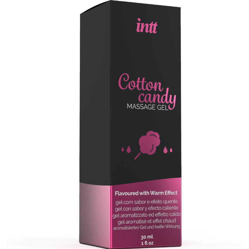 INTT MASSAGE & ORAL SEX - GEL DE MASAJE CON SABOR A ALGODÓN DE AZUCAR Y EFECTO CALOR