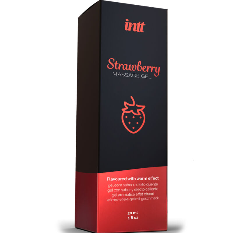 INTT MASSAGE &amp; ORAL SEX - STRAWBERRY FLAVOR MASSAGE GEL WITH HEAT EFFECT