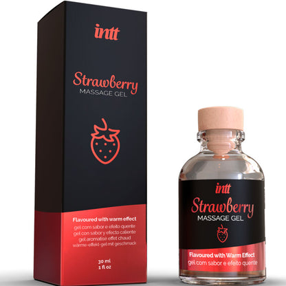 INTT MASSAGE &amp; ORAL SEX - STRAWBERRY FLAVOR MASSAGE GEL WITH HEAT EFFECT