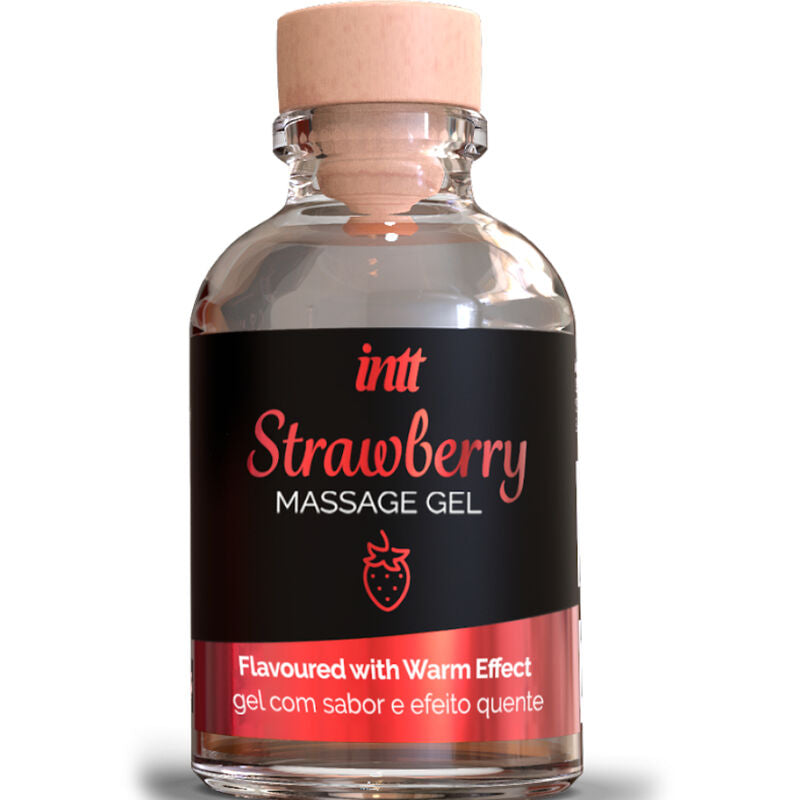 INTT MASSAGE &amp; ORAL SEX - STRAWBERRY FLAVOR MASSAGE GEL WITH HEAT EFFECT