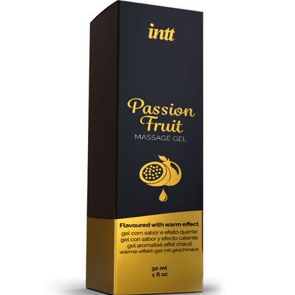 INTT MASSAGE &amp; ORAL SEX - PASSION FRUIT FLAVOR MASSAGE GEL WITH HEAT EFFECT