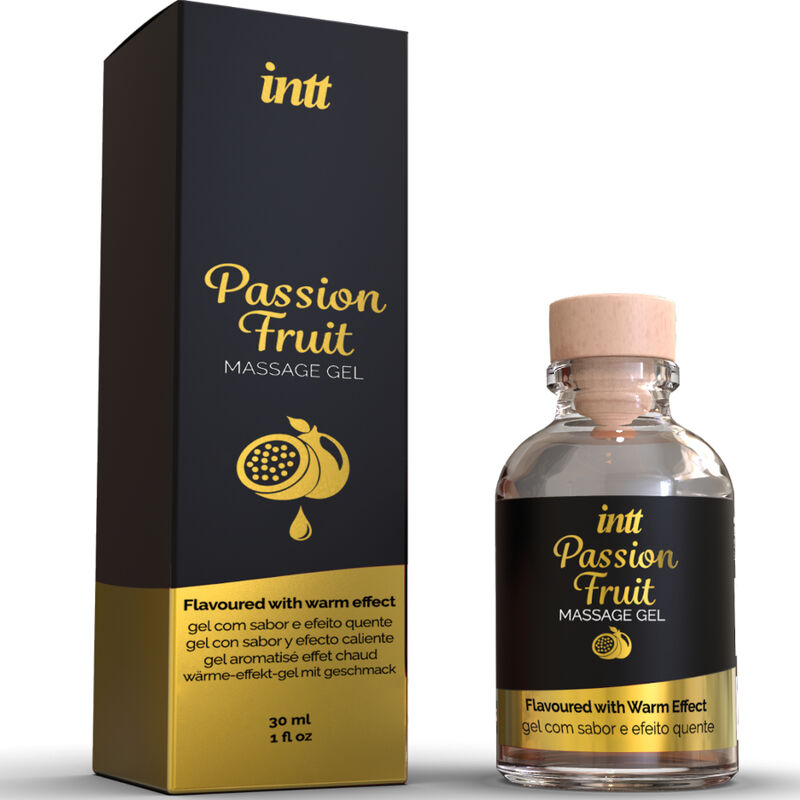 INTT MASSAGE &amp; ORAL SEX - PASSION FRUIT FLAVOR MASSAGE GEL WITH HEAT EFFECT