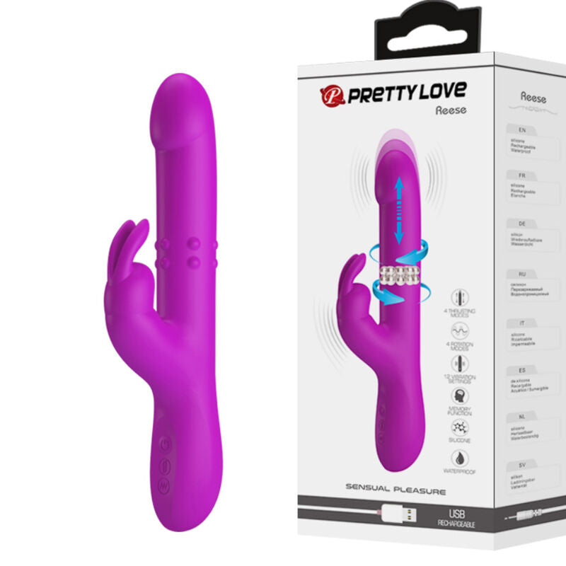 PRETTY LOVE - REESE VIBRATOR WITH ROTATING PURPLE