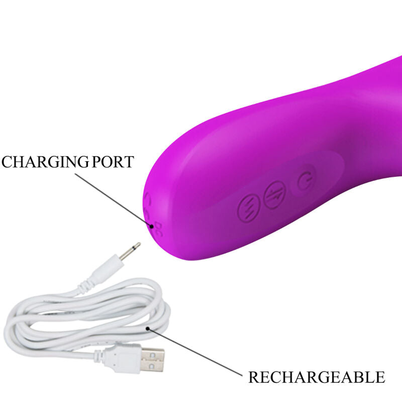 PRETTY LOVE - REESE VIBRATOR WITH ROTATING PURPLE