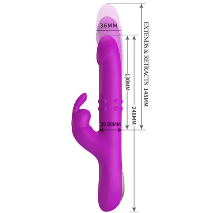 PRETTY LOVE - REESE VIBRADOR CON ROTACIÓN MORADO