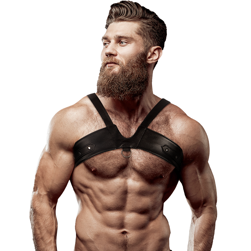 FETISH SUBMISSIVE ATTITUDE - BRIGADE ECO-LEATHER HARNESS FOR MEN'S CHEST