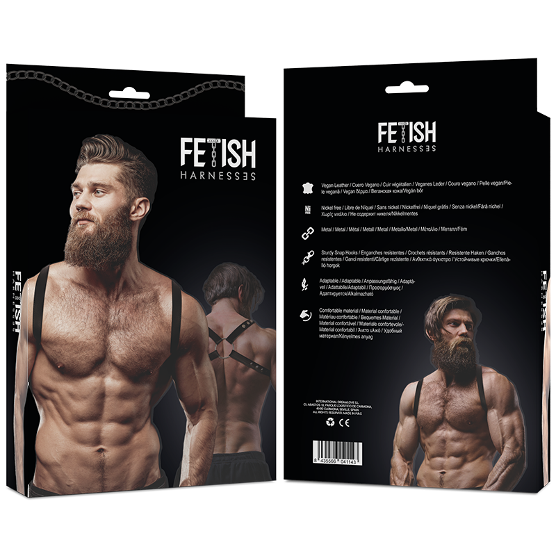 FETISH SUBMISSIVE ATTITUDE - ECO-LEATHER HARNESS BACK MAN