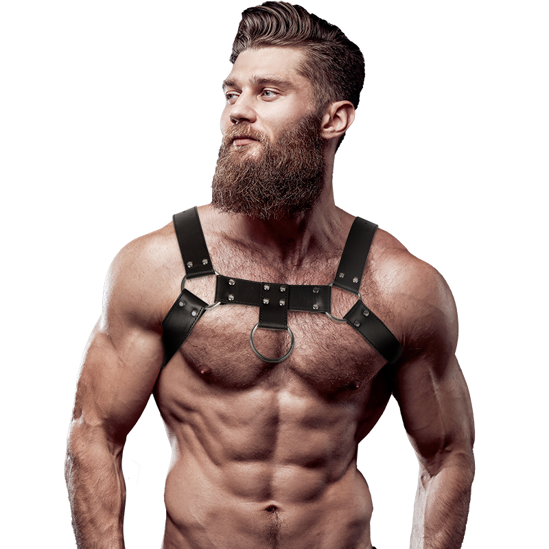 FETISH SUBMISSIVE ATTITUDE - ECO-LEATHER CHEST HARNESS FOR MEN