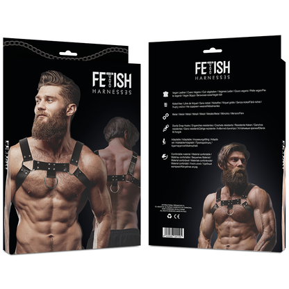 FETISH SUBMISSIVE ATTITUDE - ECO-LEATHER CHEST HARNESS FOR MEN