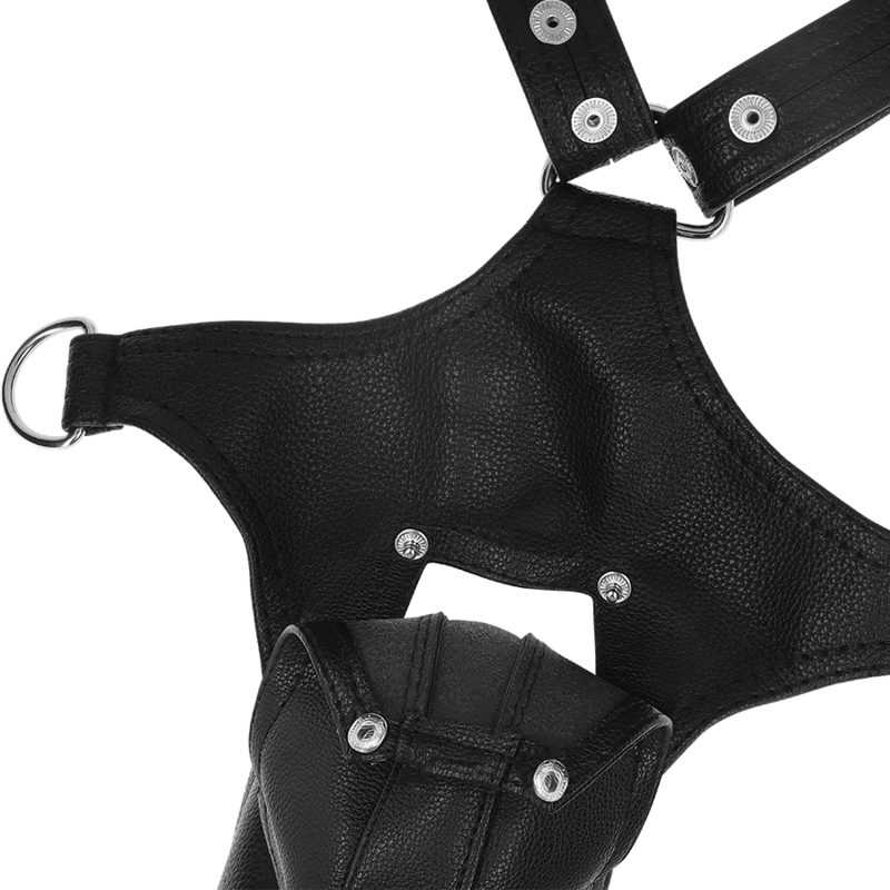 FETISH SUBMISSIVE ATTITUDE - MEN'S ECO-LEATHER JOCK STRAP HARNESS