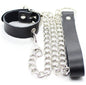 OHMAMA FETISH - PENIS COLLAR AND LEATHER STRAP WITH METAL CHAIN