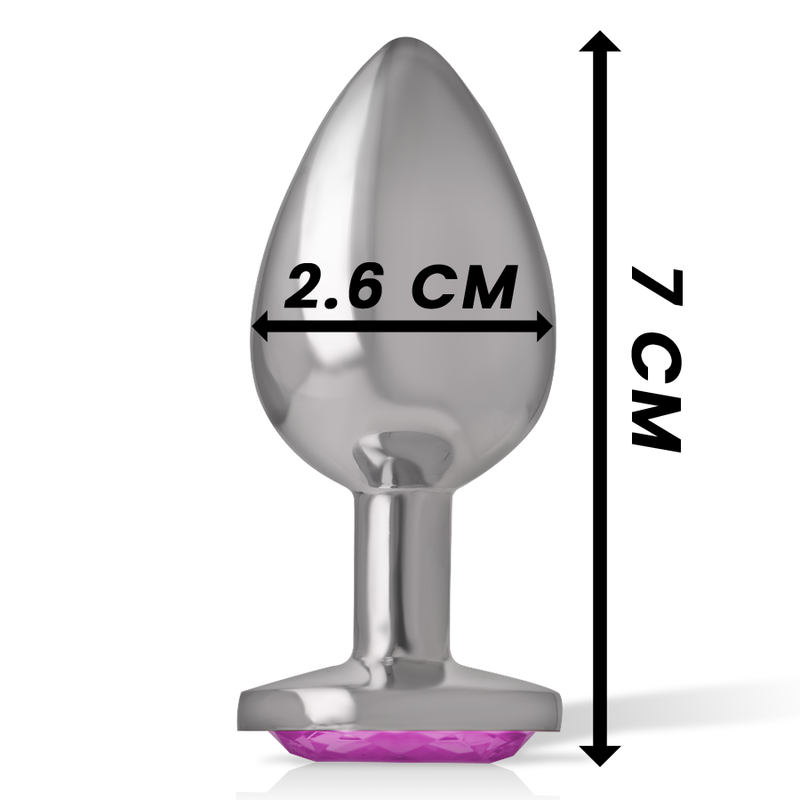 INTENSE - PINK HEART ALUMINUM METAL ANAL PLUG SIZE S