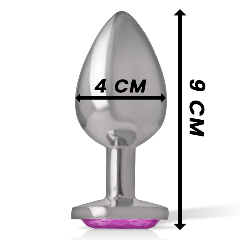 INTENSE - PINK HEART ALUMINUM METAL ANAL PLUG SIZE L