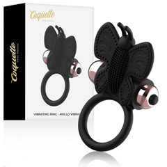 COQUETTE CHIC DESIRE - COCK RING BUTTERFLY VIBRATING RING BLACK / GOLD