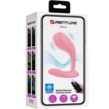 PRETTY LOVE - BAIRD G-SPOT 12 VIBRACIONES RECARGABLE ROSA APP