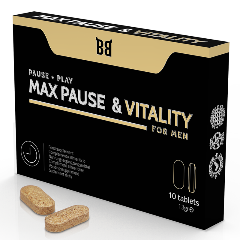 BLACK BULL - MAX PAUSE &amp; VITALITY DELAY FOR MEN 10 CAPSULES