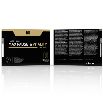 BLACK BULL - MAX PAUSE &amp; VITALITY DELAY FOR MEN 10 CAPSULES