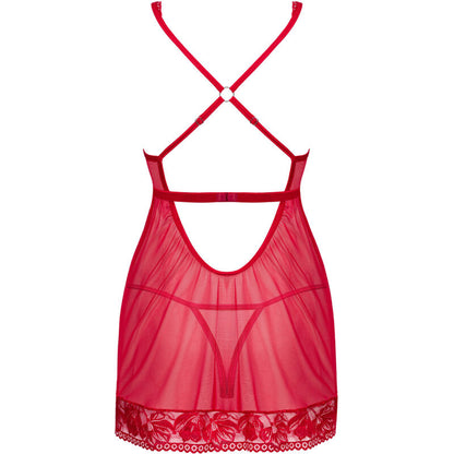 OBSESSIVE - LACELOVE BABYDOLL &amp; RED TANGA M/L