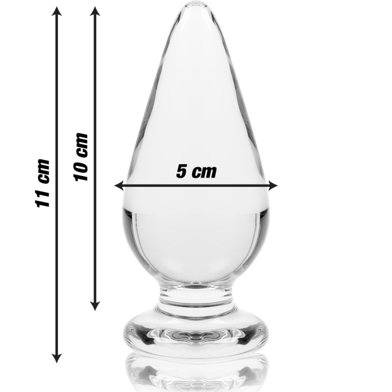 NEBULA SERIES BY IBIZA - MODEL 4 PLUG TRANSPARENT BOROSILICATE GLASS 11 CM -OR- 5 CM