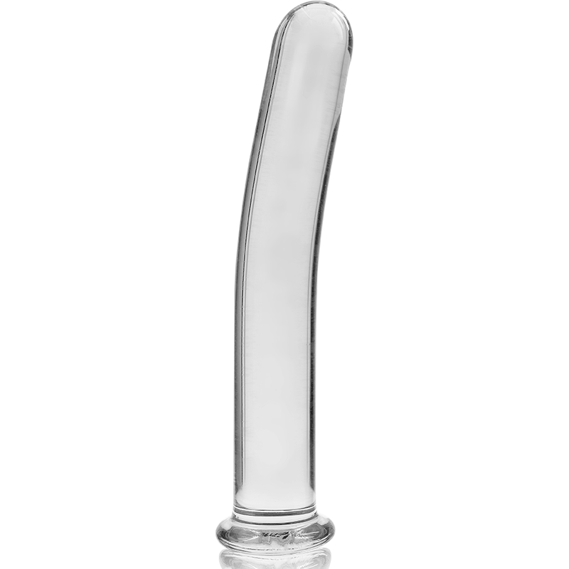 NEBULA SERIES BY IBIZA - MODEL 9 TRANSPARENT BOROSILICATE GLASS DILDO 15.5 CM -OR- 2.5 CM