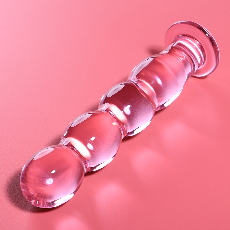 NEBULA SERIES BY IBIZA - MODEL 10 TRANSPARENT BOROSILICATE GLASS DILDO 16.5 CM -OR- 3.5 CM