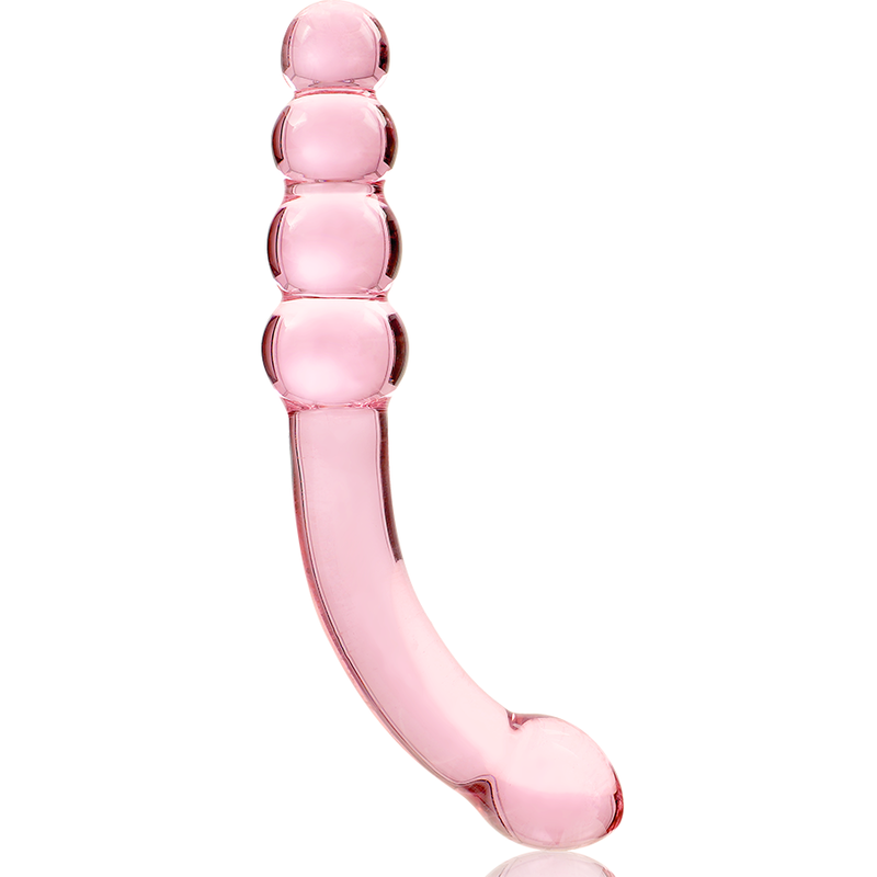 NEBULA SERIES BY IBIZA - MODEL 14 TRANSPARENT BOROSILICATE GLASS DILDO 18.5 CM -O- 3 CM