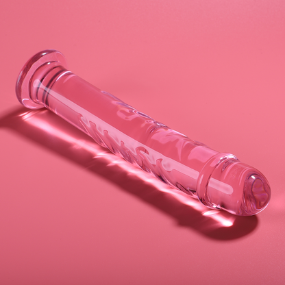 NEBULA SERIES BY IBIZA - MODEL 16 TRANSPARENT BOROSILICATE GLASS DILDO 18.5 CM -O- 3 CM