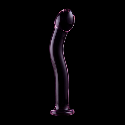 NEBULA SERIES BY IBIZA - MODEL 18 TRANSPARENT BOROSILICATE GLASS DILDO 18.5 CM -OR- 3.5 CM