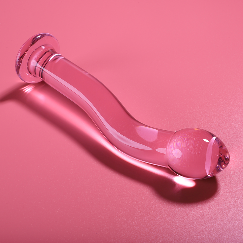 NEBULA SERIES BY IBIZA - MODEL 18 TRANSPARENT BOROSILICATE GLASS DILDO 18.5 CM -OR- 3.5 CM