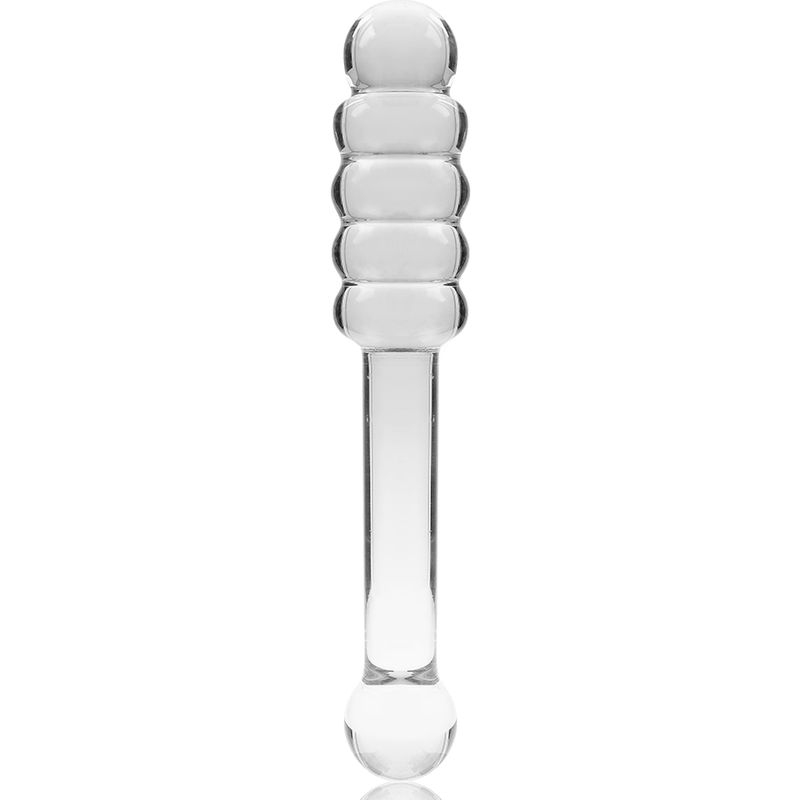 NEBULA SERIES BY IBIZA - MODEL 20 TRANSPARENT BOROSILICATE GLASS DILDO 20.5 CM -O- 3 CM