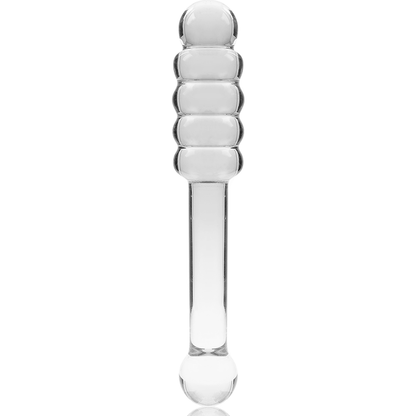 NEBULA SERIES BY IBIZA - MODEL 20 TRANSPARENT BOROSILICATE GLASS DILDO 20.5 CM -O- 3 CM