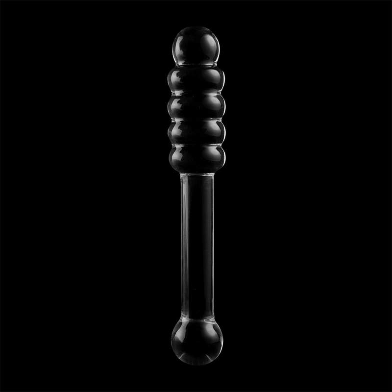 NEBULA SERIES BY IBIZA - MODEL 20 TRANSPARENT BOROSILICATE GLASS DILDO 20.5 CM -O- 3 CM