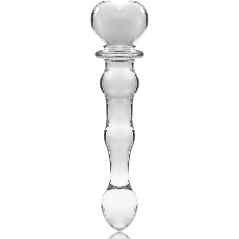 NEBULA SERIES BY IBIZA - MODEL 21 TRANSPARENT BOROSILICATE GLASS DILDO 20.5 CM -OR- 3.5 CM