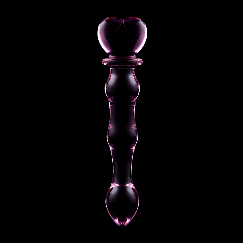 NEBULA SERIES BY IBIZA - MODEL 21 TRANSPARENT BOROSILICATE GLASS DILDO 20.5 CM -OR- 3.5 CM