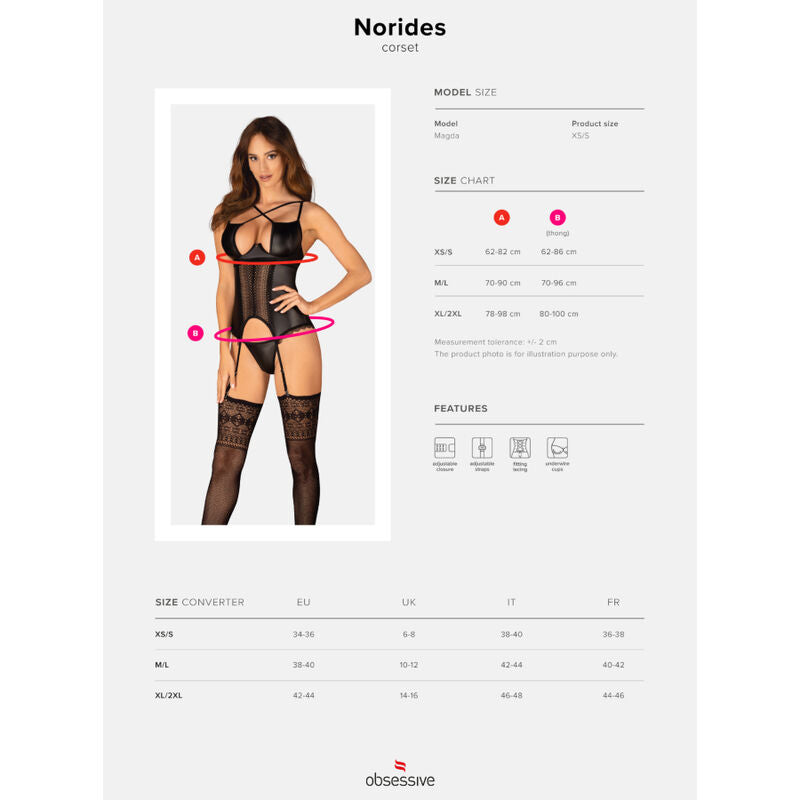 OBSESSIVE - NORIDES CORSET &amp; TANGA XS/S