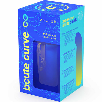 B SWISH - BCUTE CURVE INFINITE CLASSIC LIMITED EDITION RECHARGEABLE BLUE SILICONE VIBRATOR