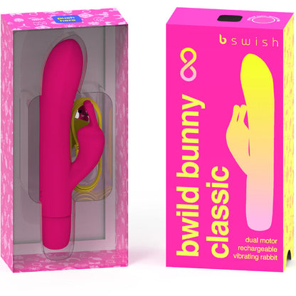 B SWISH - BWILD BUNNY INFINITE CLASSIC RECHARGEABLE VIBRATOR PINK SILICONE