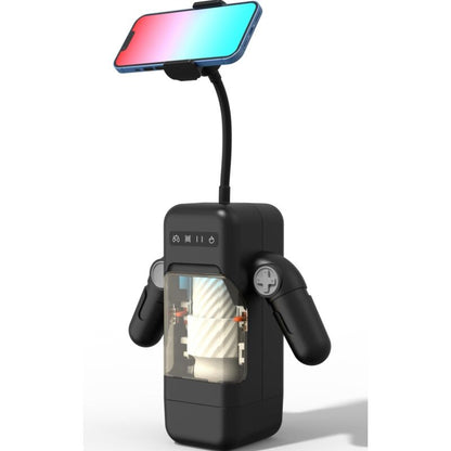 GAME CUP - MALE MASTURBATOR WITH VIBRATION AND HEAT FUNCTION WITH MOBILE PHONE HOLDER - BLACK