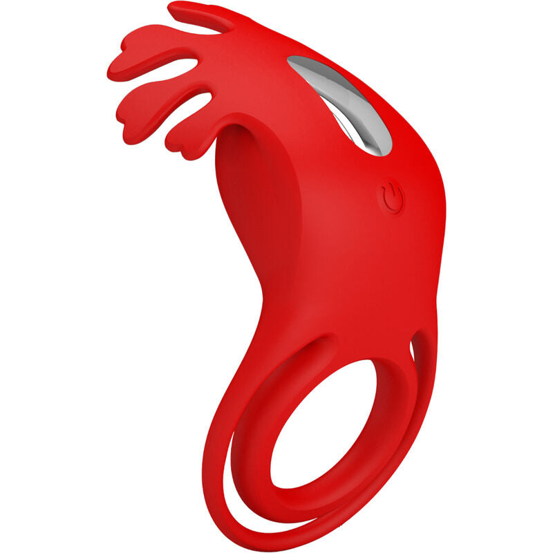 PRETTY LOVE - RUBEN VIBRATING RING 7 VIBRATIONS SILICONE RED