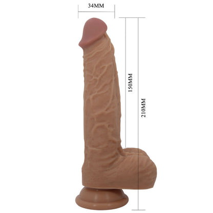 PRETTY LOVE - JONATHAN SILICONE DILDO 3 VIBRATIONS + 3 INSERTION SIZES REMOTE CONTROL 21 CM