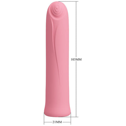 PRETTY LOVE - CURTIS MINI VIBRATOR SUPER POWER 12 VIBRATIONS SILICONE PINK