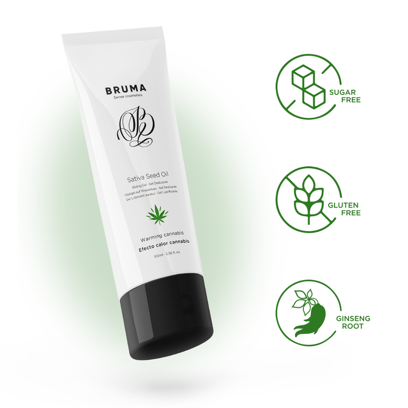 BRUMA - GEL DESLIZANTE CON ACEITE DE SEMILLA EFECTO CALOR SABOR CANNABIS 100 ML