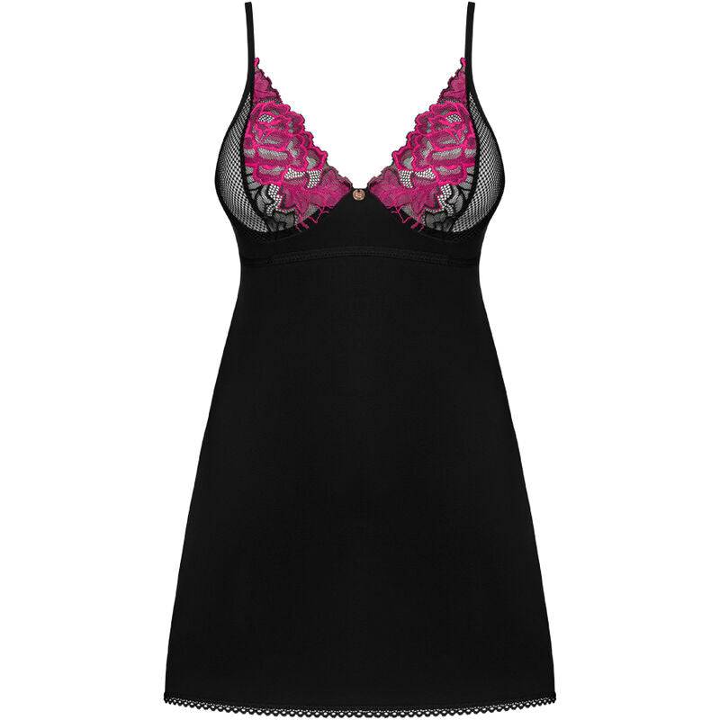 OBSESSIVE - ROSENTY CHEMISE &amp; TANGA XS/S