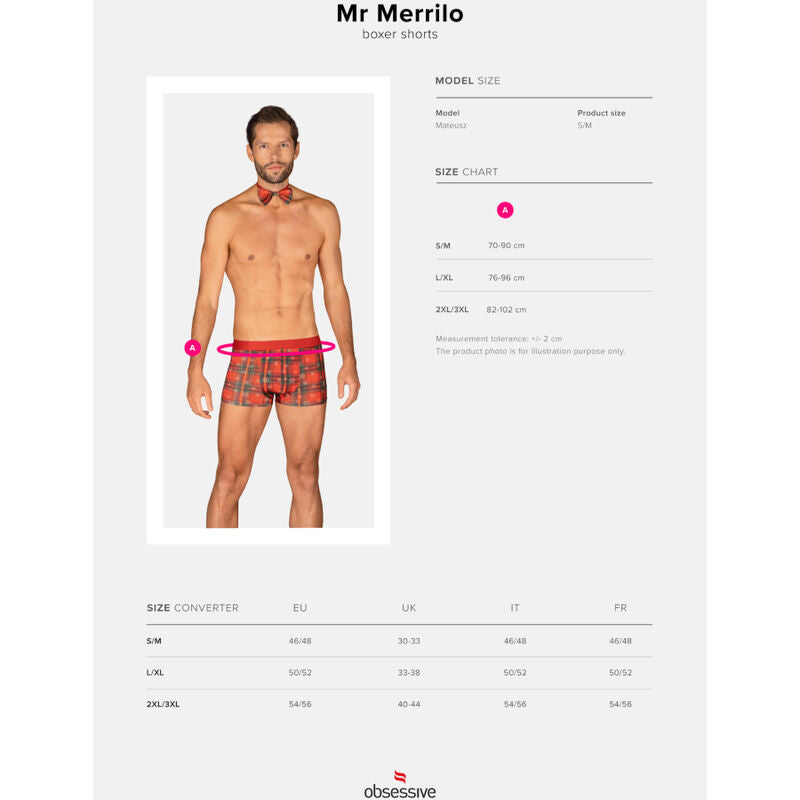 OBSESSIVE - MS MERRILO BOXER &amp; BOW TIE XXL/XXXL