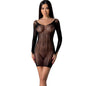 PASSION - BS101 BODYSTOCKING BLACK ONE SIZE