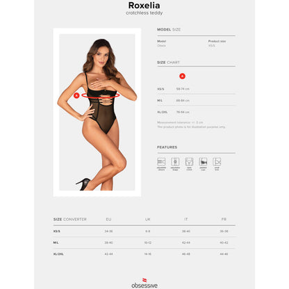 OBSESSIVE - ROXELIA CROTCHLESS TEDDY XS/S