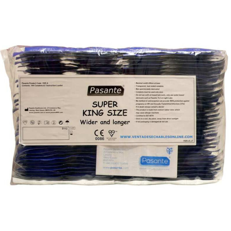 PASANTE - SUPER KING SIZE CONDOM BAG 144 UNITS