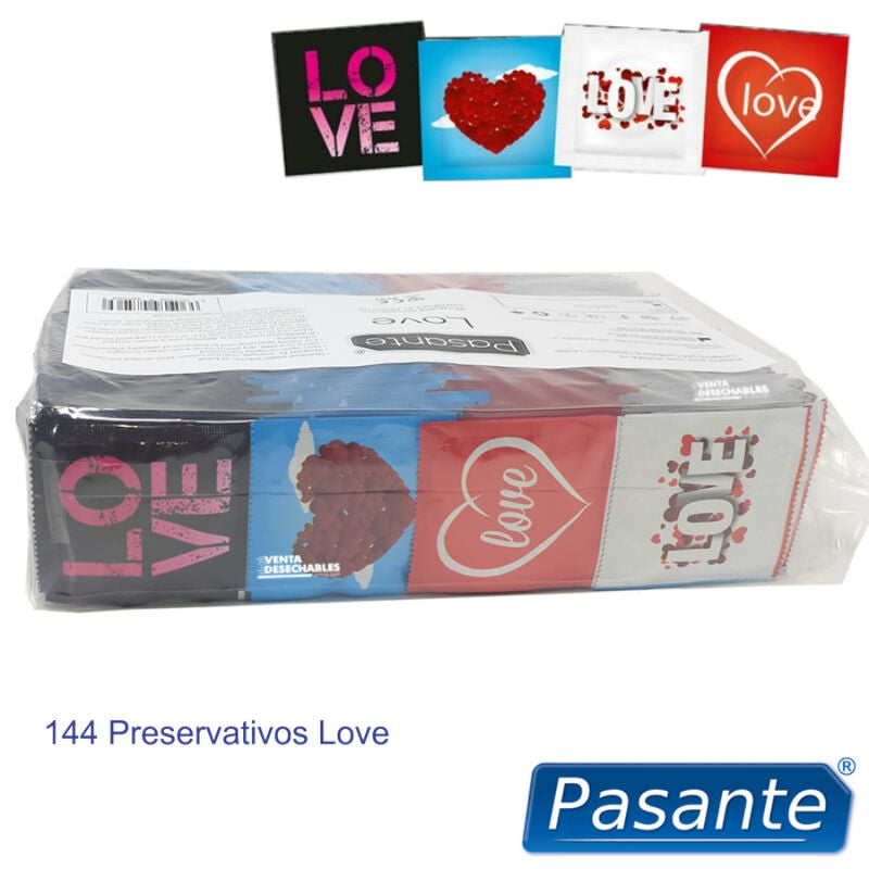 PASANTE - LOVE CONDOM BAG 144 UNITS