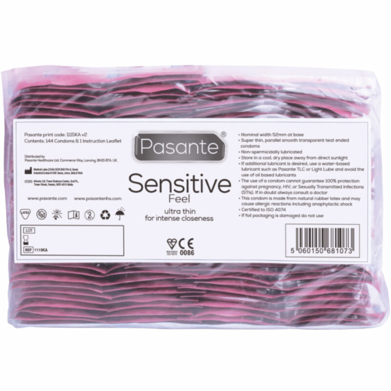 PASANTE - PRESERVATIVO SENSITIVE BOLSA 144 UNIDADES